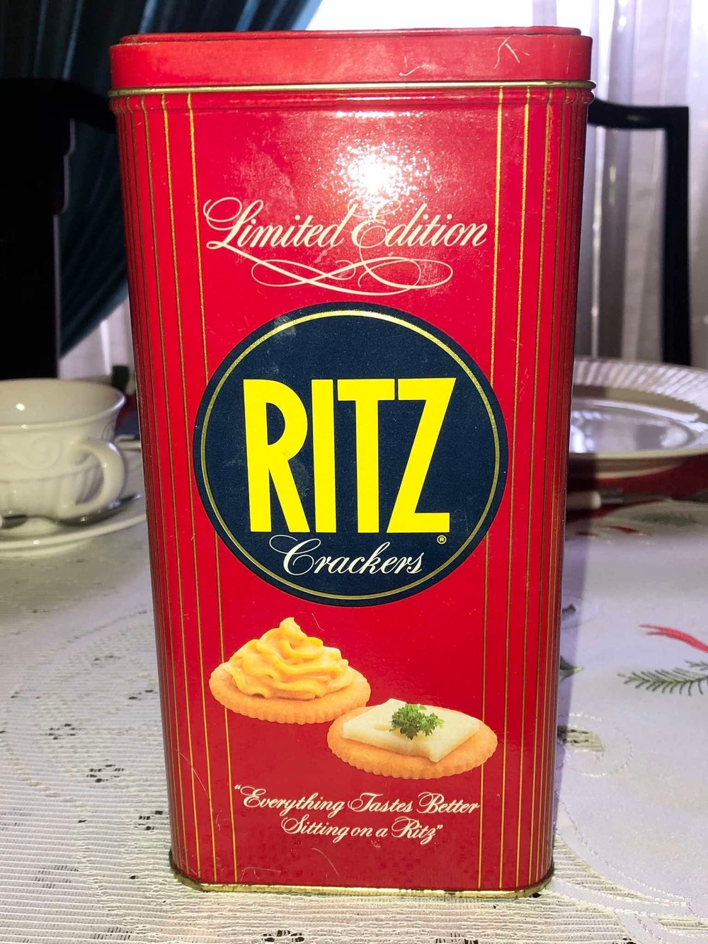 Ritz Limited Edition Advertising Tin 1986 Red Yellow Blue Bakery Theme Original